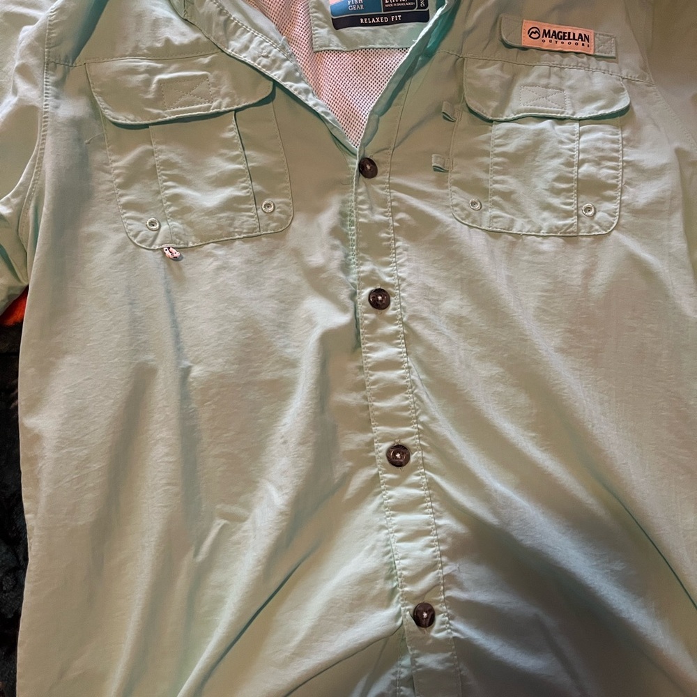 Magellan Outdoors Youth Mint Button Down Shirt